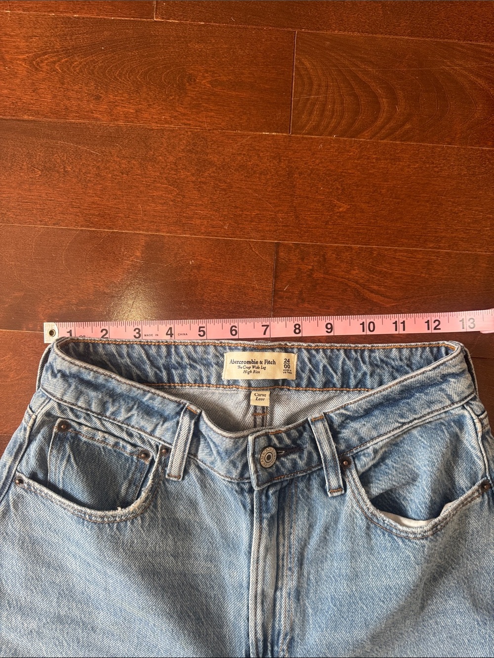 Abercrombie & Fitch HR wide leg crop curve love - Picture 5 of 6
